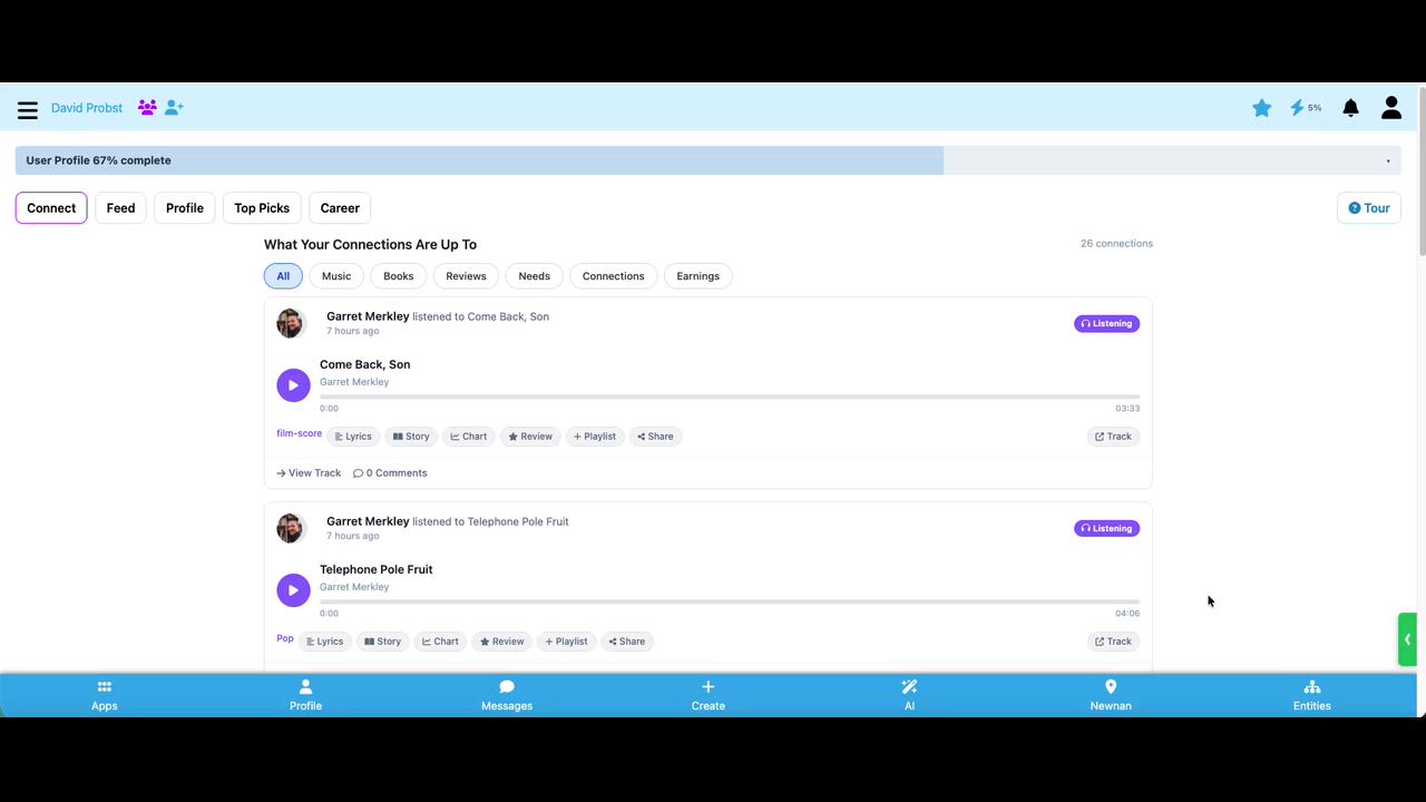 User Profile Tour